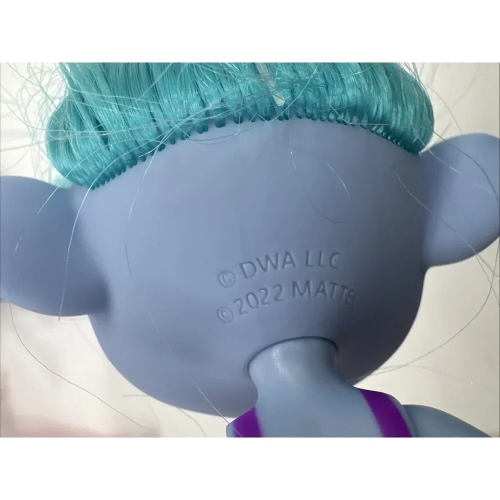 2022 Mattel Dreamworks Trolls Doll Lot of 5 Blue Pink Yellow Hair Band Together